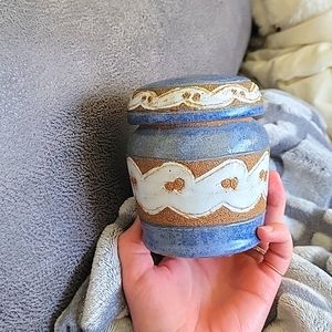 Vintage glazed redware pot